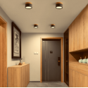 Panel decorativo sobrepuesto negro madera 6W 3000K Konnergie