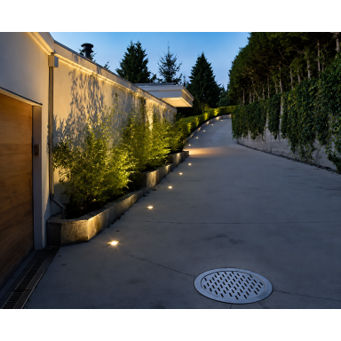 Foco de piso 1W 3000K IP67 Konnergie Iluminación exterior