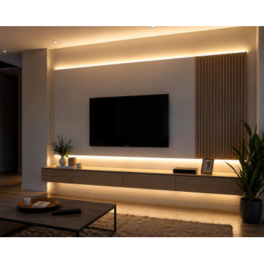 Perfil 2 metros 509 Sobrepuesto Color Blanco 0.5mm Konnergie Iluminación