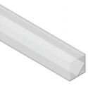 Perfil blanco 2M difusor de 0.3MM Modelo 1810 con tapas y hebillas Konnergie Iluminación