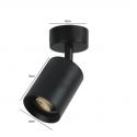Foco Porta GU10 Negro Sobrepuesto LED Modelo Altair I Konnergie Iluminación