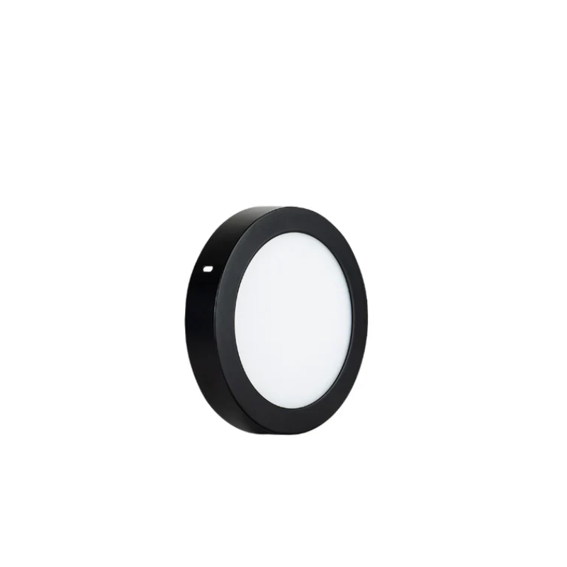 Panel Sobrepuesto Redondo Negro 6W Neutro 4000K Konnergie Iluminación