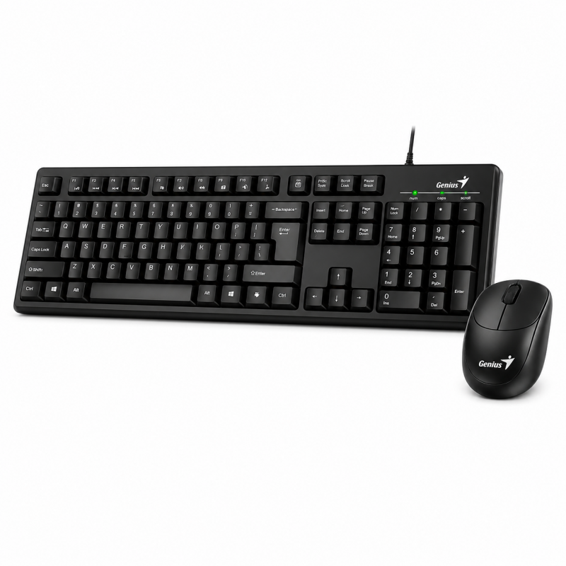 Kit Teclado y Mouse Genius KM-100SE-BK Copilot USB Negro Accesorios Computación