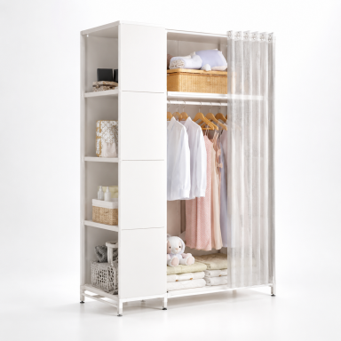 Closet organizador plegable blanco Inicio