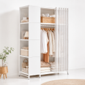 Closet organizador plegable blanco Inicio