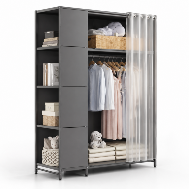 Closet organizador plegable Gris Inicio