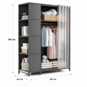 Closet organizador plegable Gris Inicio