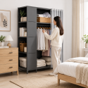 Closet organizador plegable Gris Inicio