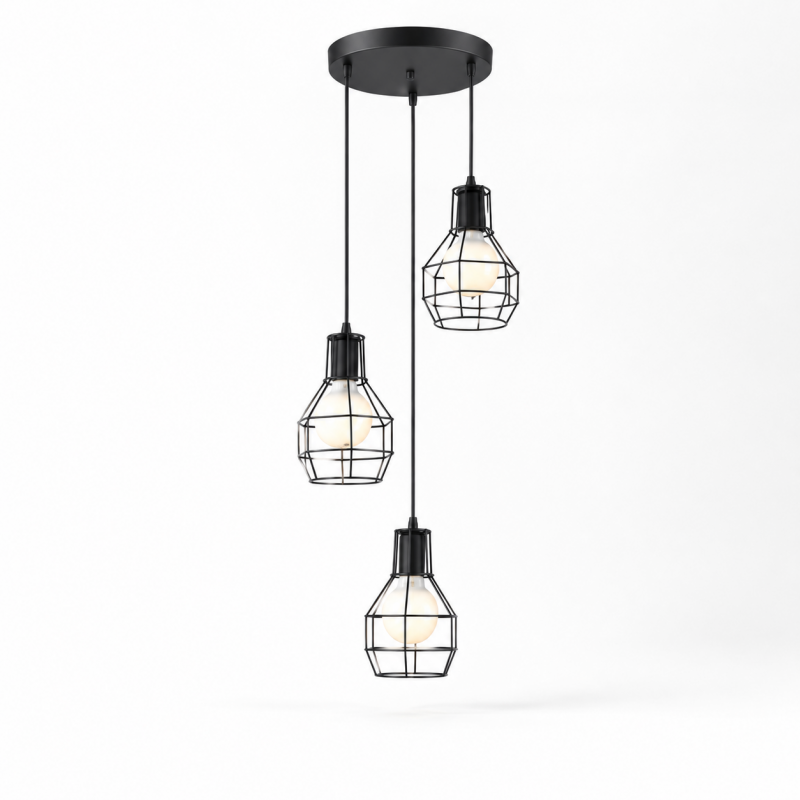 Lámpara colgante triple Loft Ferrara Lámparas colgantes