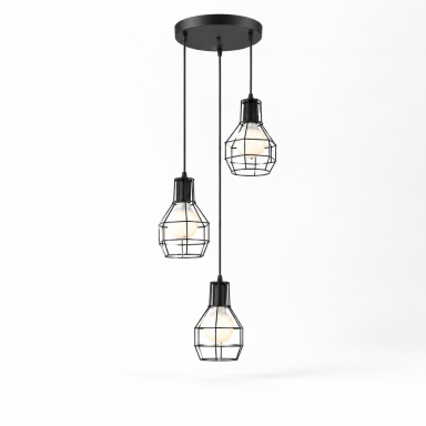 Lámpara colgante triple Loft Ferrara Lámparas colgantes