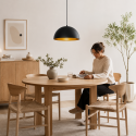 Lámpara colgante negra Loft Prisma Inicio
