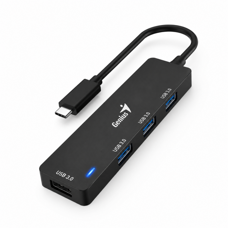 Hub 4 en 1 Genius Plug Type C to USB 3.0 Inicio