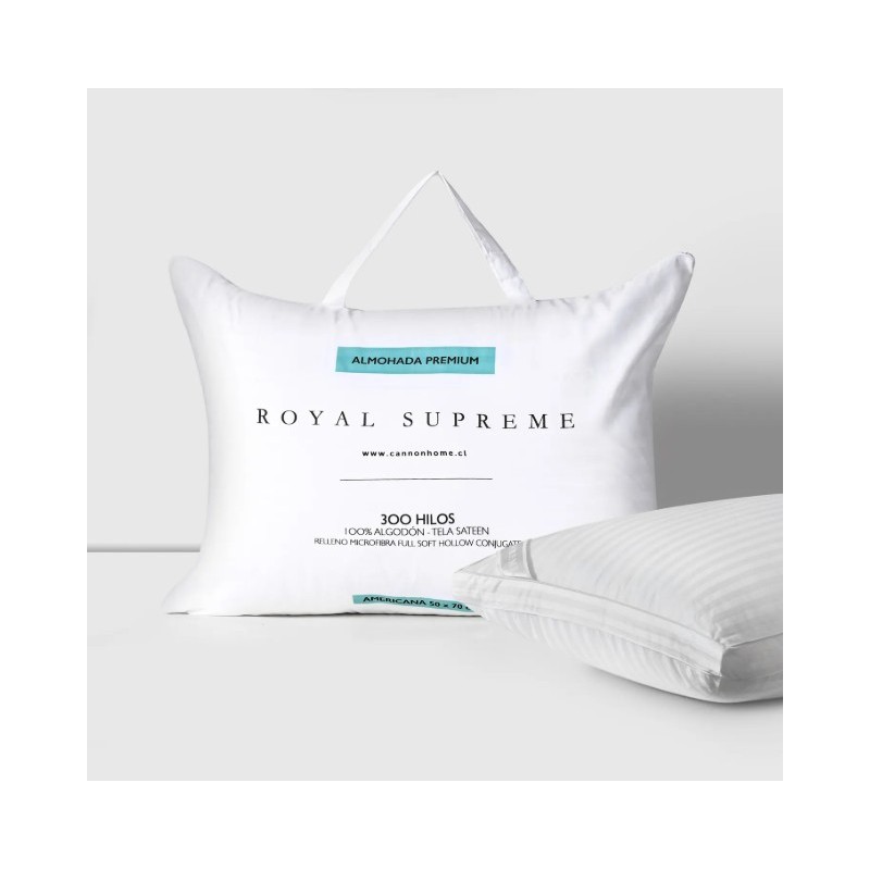 Almohada Dobby Microfibra Premium Royal Supreme 50X70cm 300 hilos Cannon Almohadas