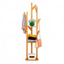 Perchero de tres brazos de bambu Muebles