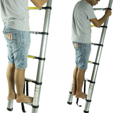 Escalera retráctil de aluminio de 3,8 metros Hogar