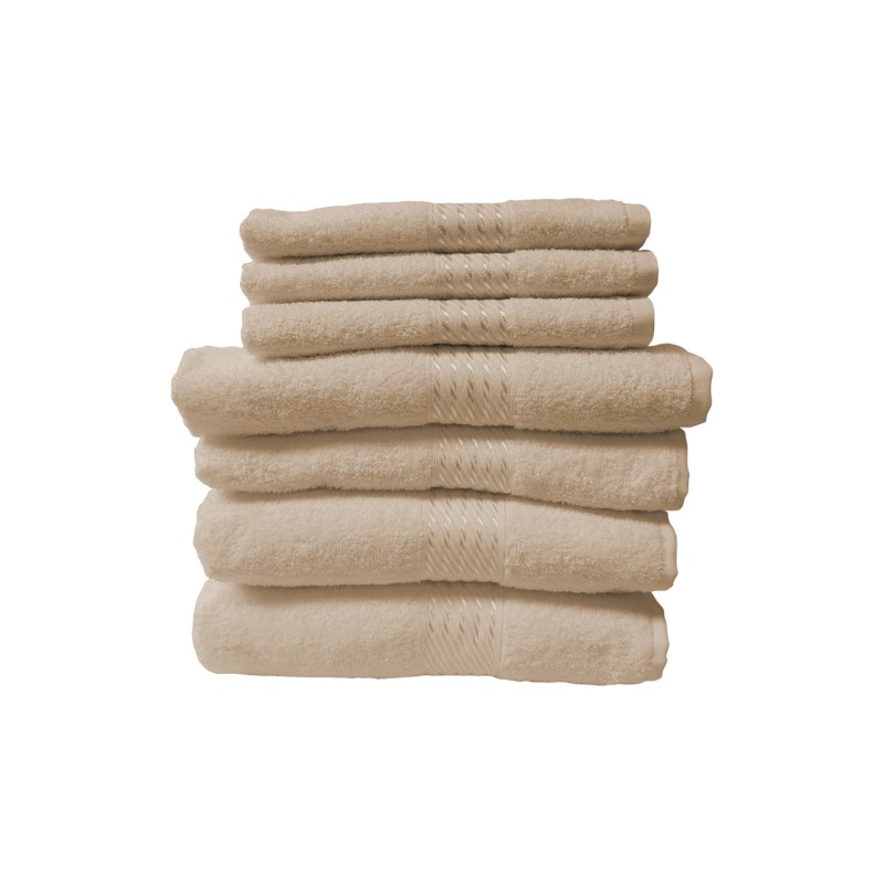 Set 7 toallas algodón marca Dohler gris Toallas