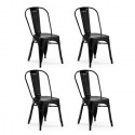 Sillas Tolix Negra. Juego 4 unidades Sillas Modernas Tipo Eames DSW