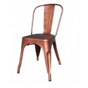 Pack de 4 Sillas de comedor diseño Tolix cobre Sillas Modernas Tipo Eames DSW