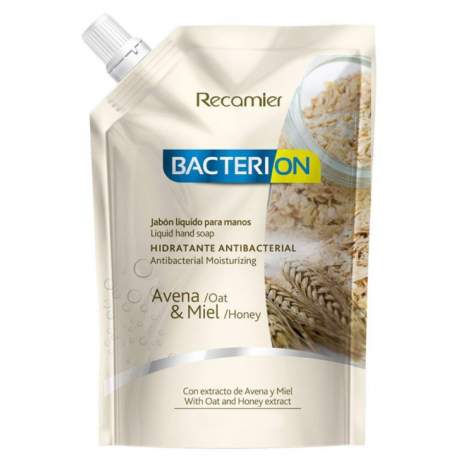 BACTERION JABON ANTIBACTERIAL AVENA Y MIEL 1000ML/6