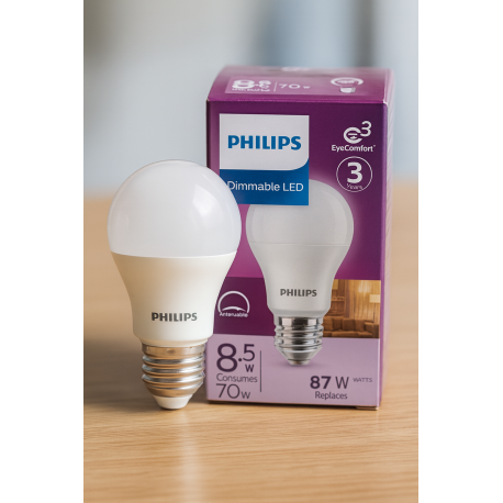 Ampolleta LED Philips E27 8.5W Dimeable