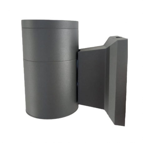 Apliqué led exterior gris modelo kapelle cilindro ip54 simpleporta gu10