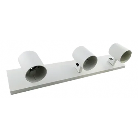 Barra Sobrepuesta Triple Gu-10 Blanco Mate P3 Megabright El Container