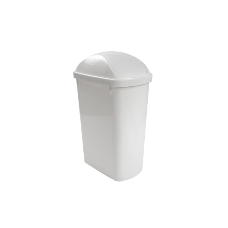 Basurero rectangular vaiven 12 litros N18 Reyplast Blanco Neon para hogar disponible online en El Container