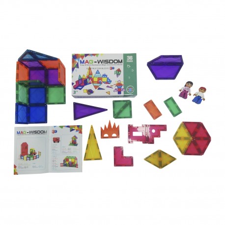 Bloques 3D Mag-Wisdom. Juego de 36 piezas.