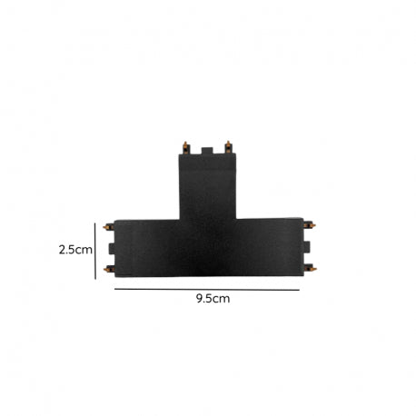 CONECTOR T RIEL NEGRO 48V MODELO CYGNUS KONNERGIE para iluminación disponible online en El Container