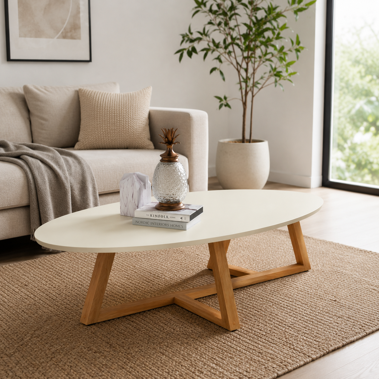 Mesa de Centro Classic Blanca / Madera