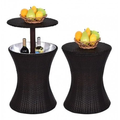 Cooler 2 en 1 simil rattan