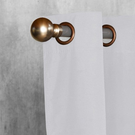 Cortinas Set B.O. Microfibra 2 pzas. 1.40 x 2.25 cm Blanco. Masel