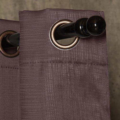 Cortinas de argolla Set Embosed 1.40 x 2.25 Chocolate. Masel