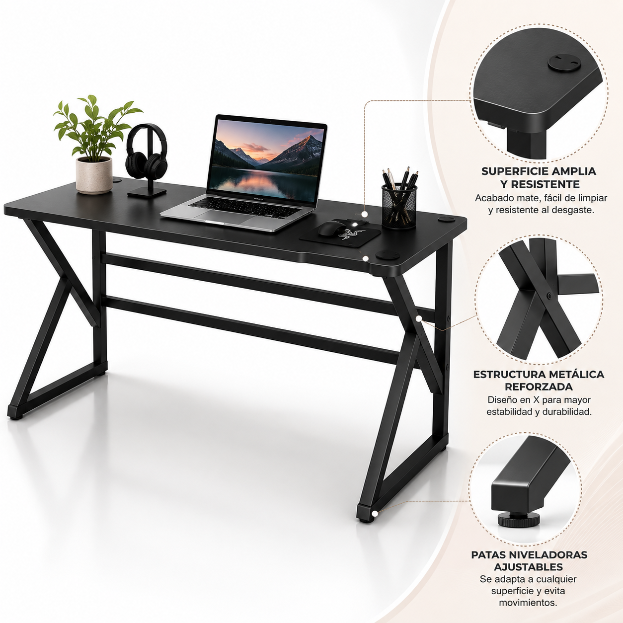Escritorio Gamer Black FX
