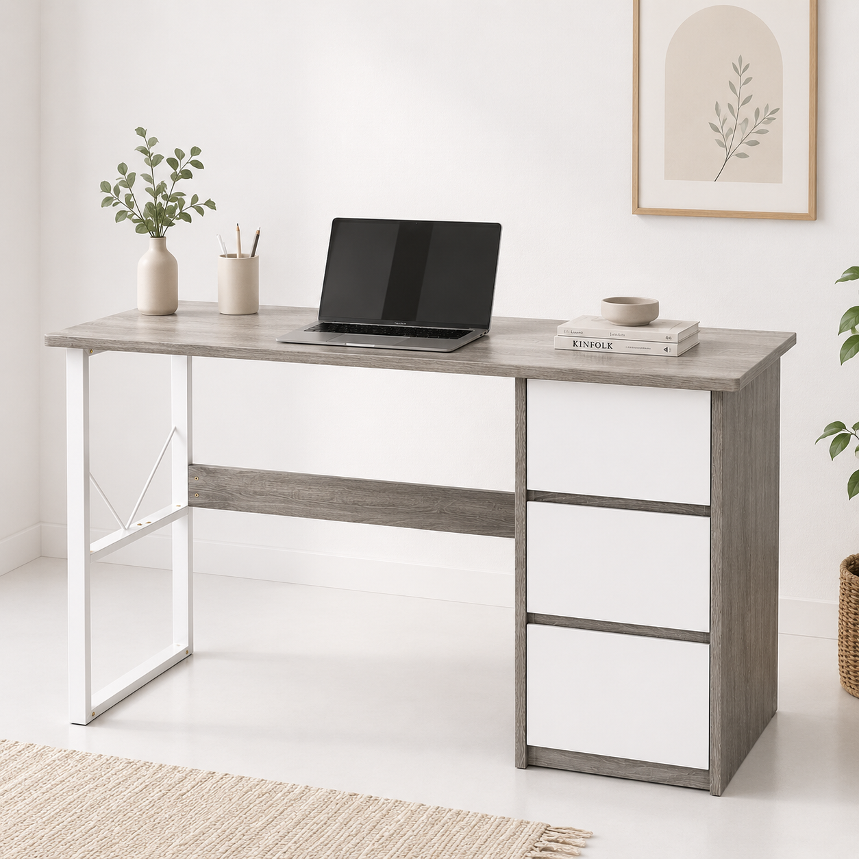 Escritorio con cajones Andorra Gray