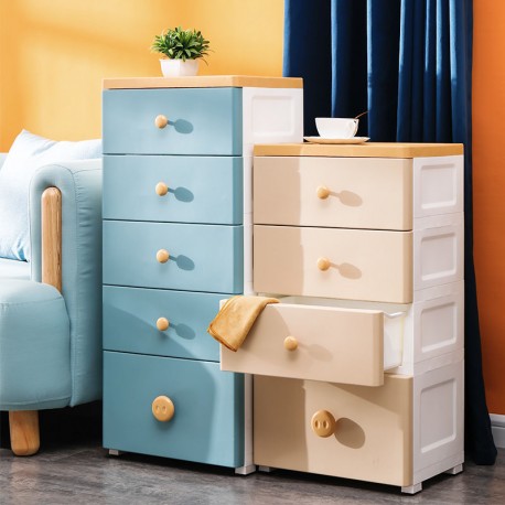 Estante Con Cajonera Beige 4 Niveles PC414B