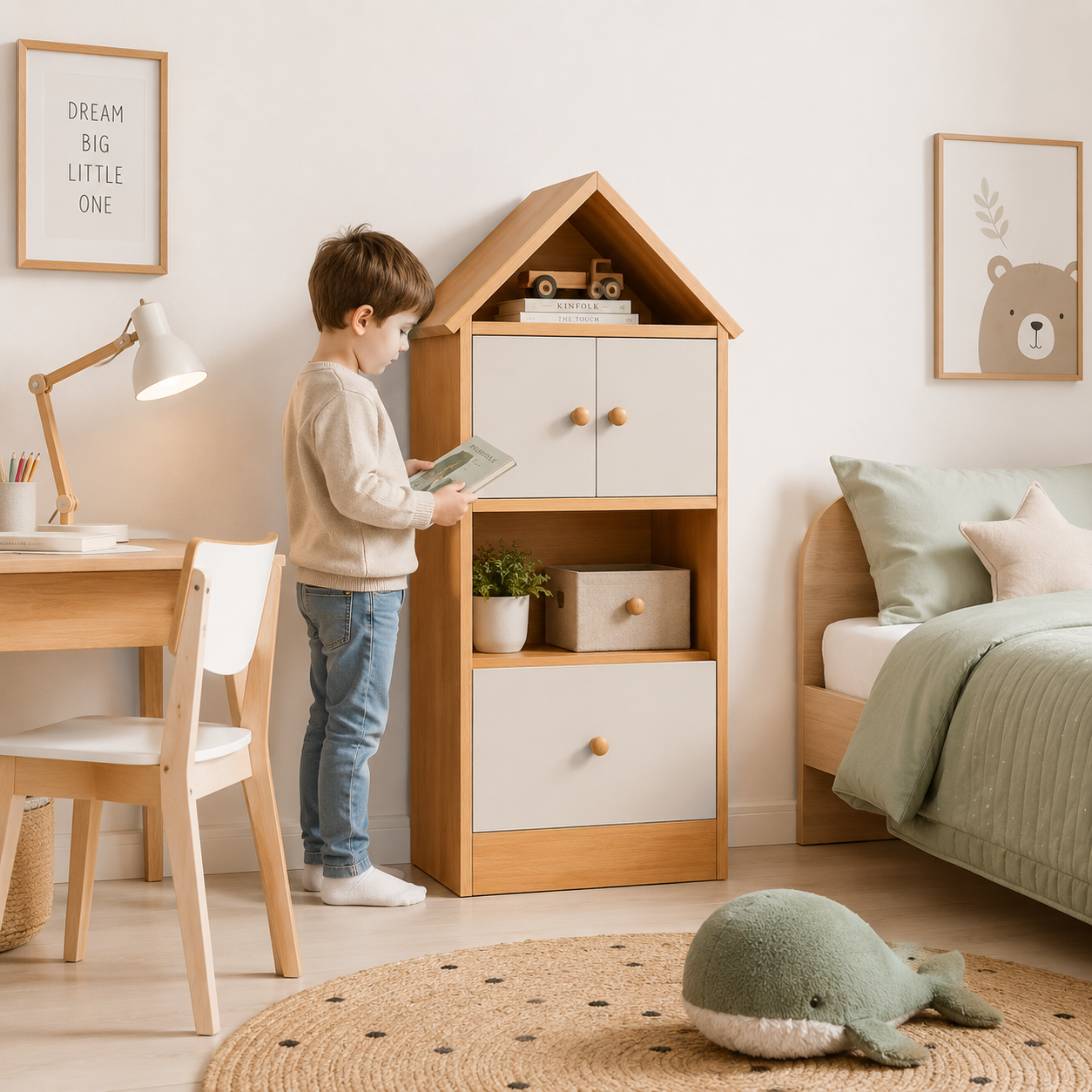 Estantería Madera Organizadora Para Niños