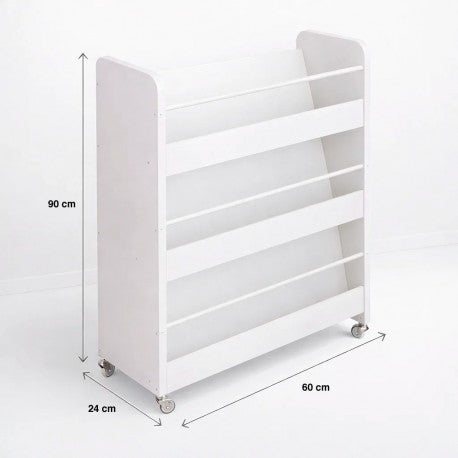Estanteria con ruedas 3 niveles blanca