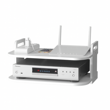 Estanteria flotante Blanca Para Decodificador o Router