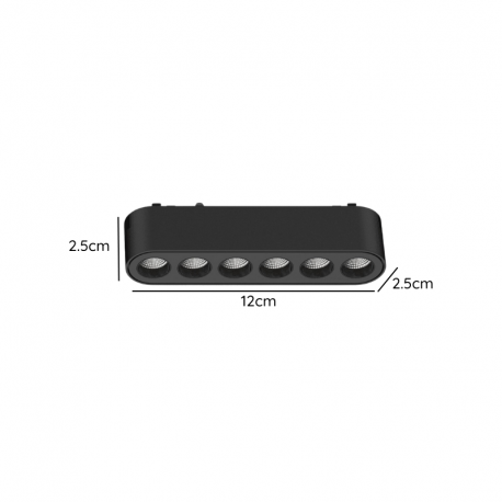 FOCO RIEL MAGNETICO 24 CERRADO FIJO 6W 48V 3000K CYGNUS KONNERGIE