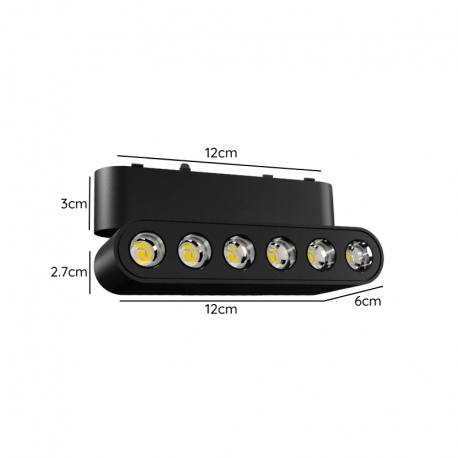 FOCO RIEL MAGNETICO 24 CERRADO RETRACTIL 6W 48V 4000K CYGNUS KONNERGIE