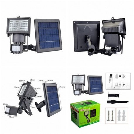 Foco Solar Led de alta luminosidad 120 LED