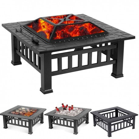 Fogon Brasero metalico 3 en 1