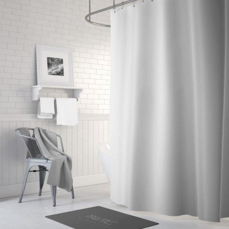 Forro de cortina de baño blanca 180x180 cm. Marca Palermo