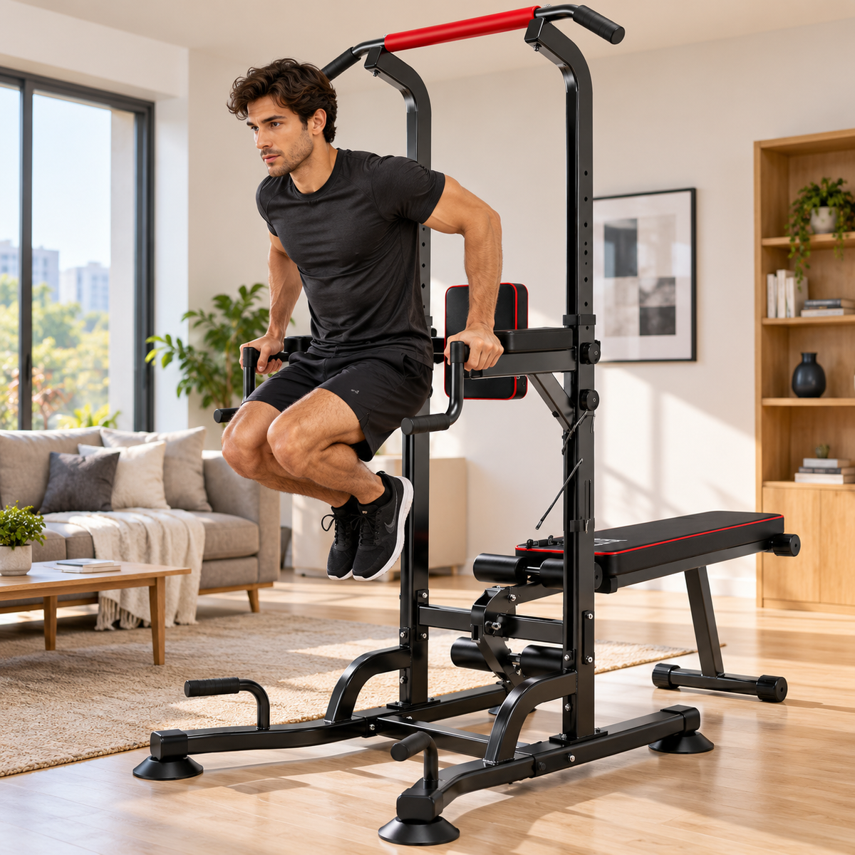 Barra Torre Multifuncional De Ejercicios Fitness