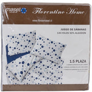 Juego de Sabanas Burbujas 2.5 plazas Azul. Masel