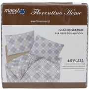 Juego de Sabanas Line 2.5 plazas Taupe. Masel