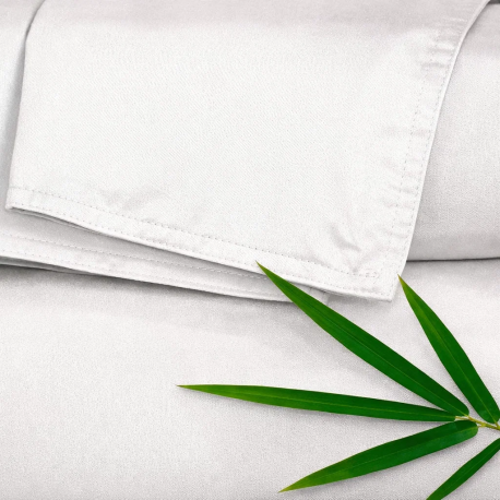 Juego de Sabanas de Bambu 300 Hilos Blanco Biancobelo King