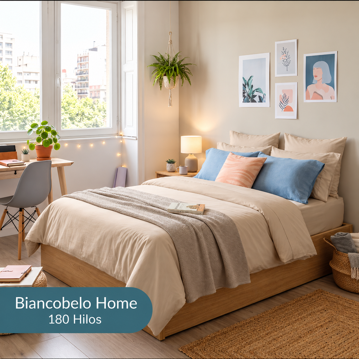 Juego de Sábanas Biancobelo Home Crema