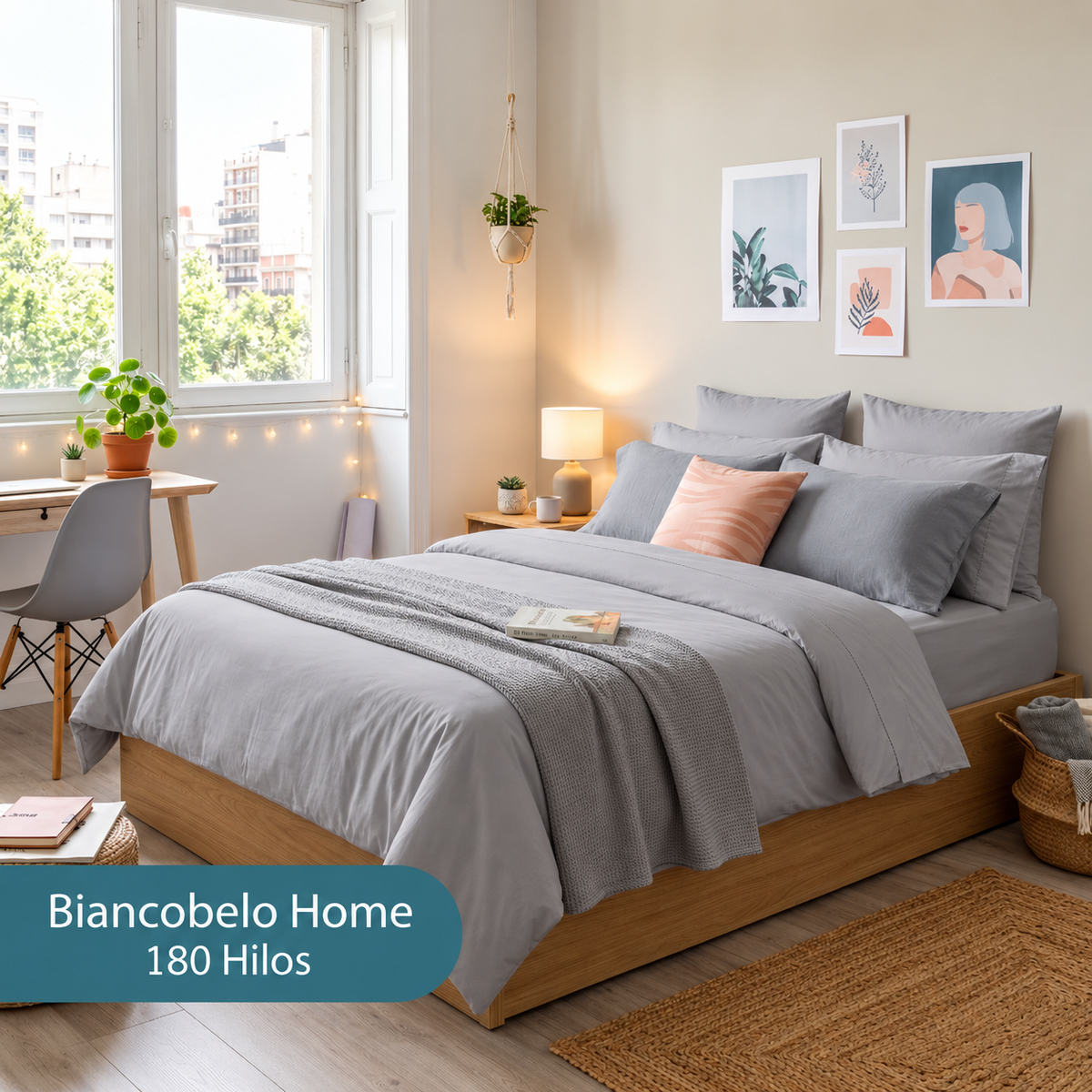 Juego de Sábanas Biancobelo Home Gris